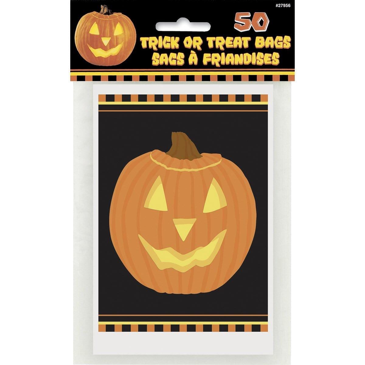 Buy Halloween Pumpkin favor bags, 50 per package sold at Party Expert