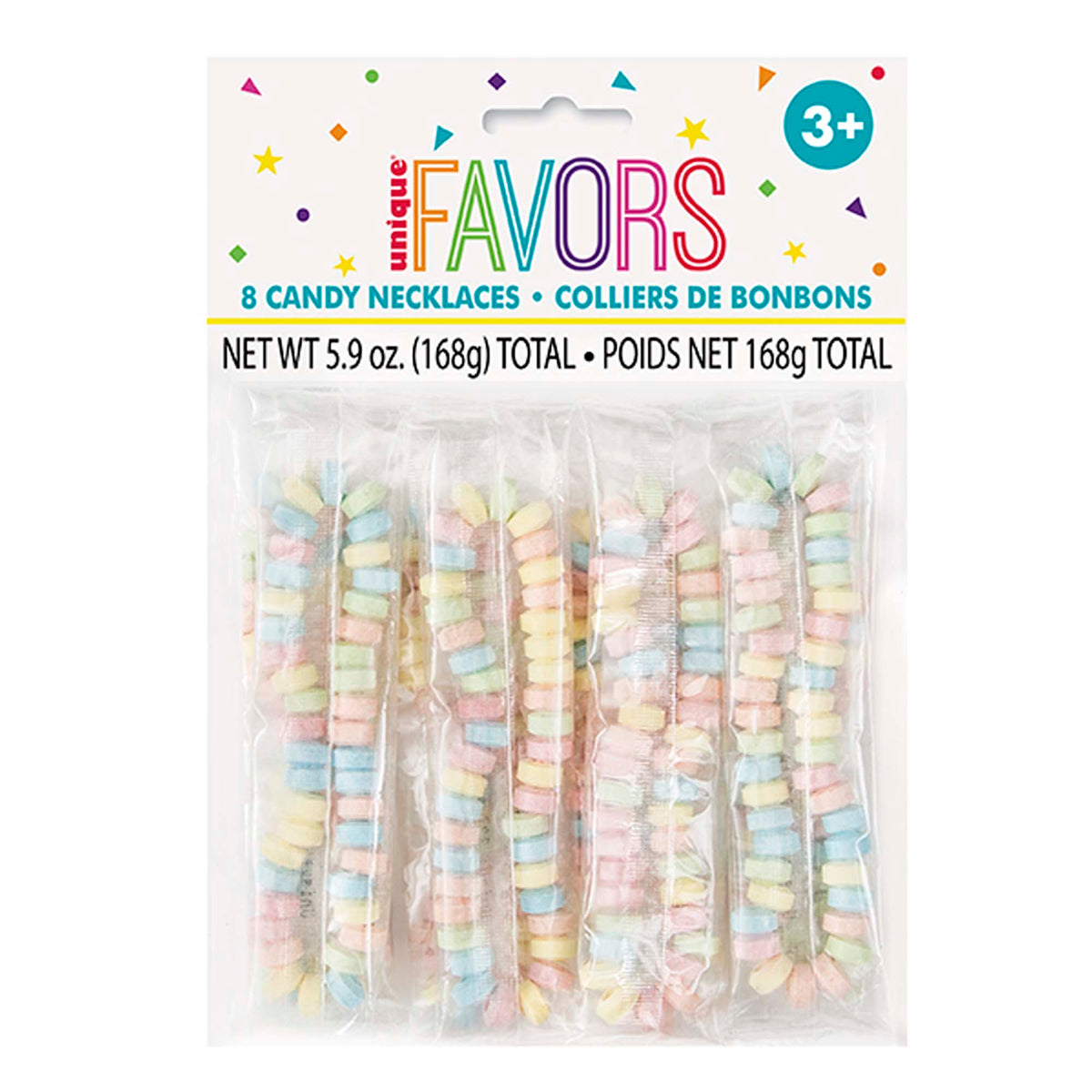 UNIQUE PARTY FAVORS impulse buying Candy Necklaces, 8 Count 011179848003
