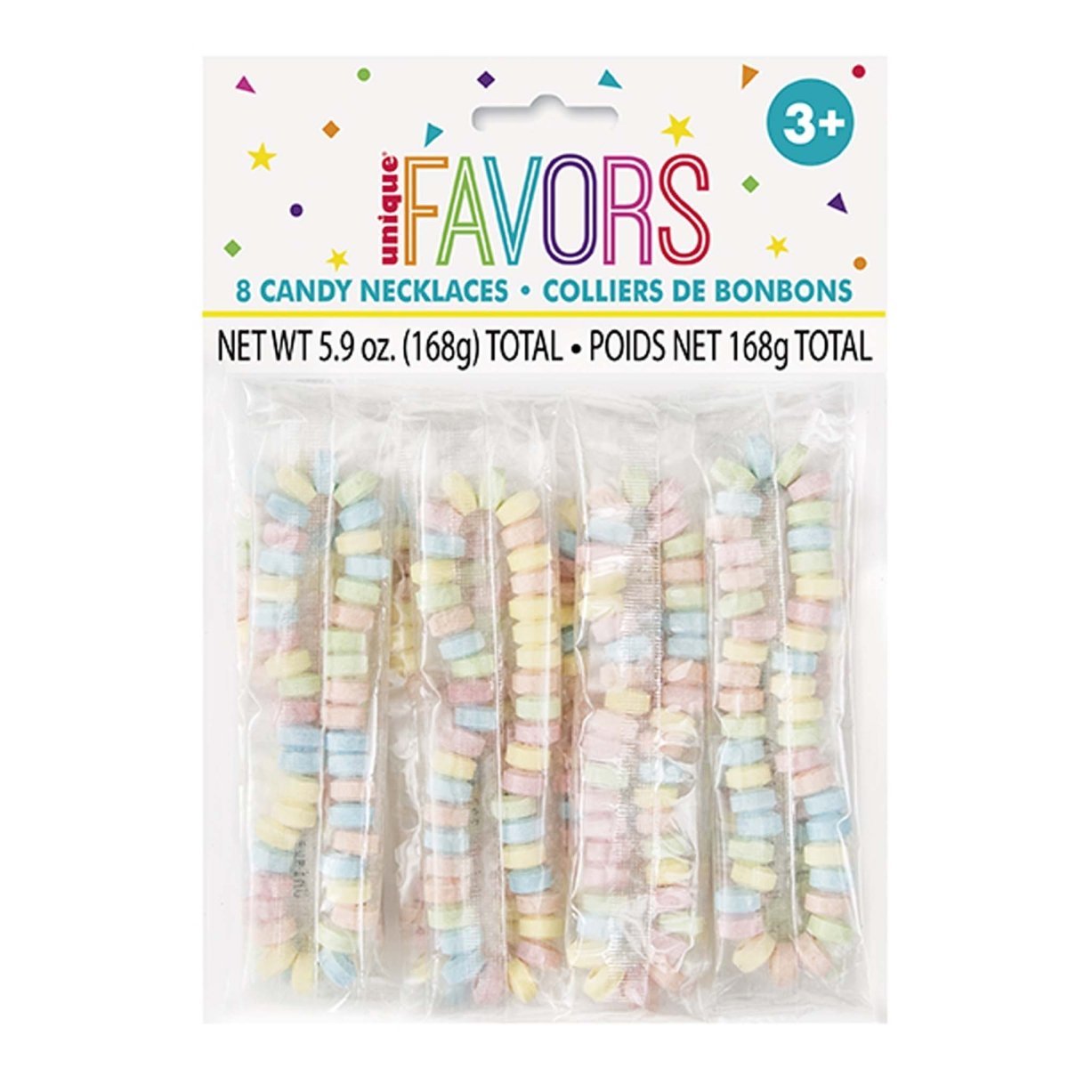 UNIQUE PARTY FAVORS impulse buying Candy Necklaces, 8 Count 011179848003
