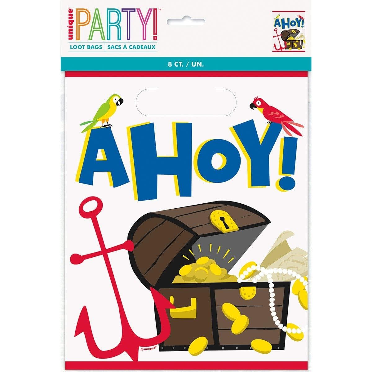 Buy Kids Birthday Ahoy Pirate Loot Bags, 8 Count sold at Party Expert