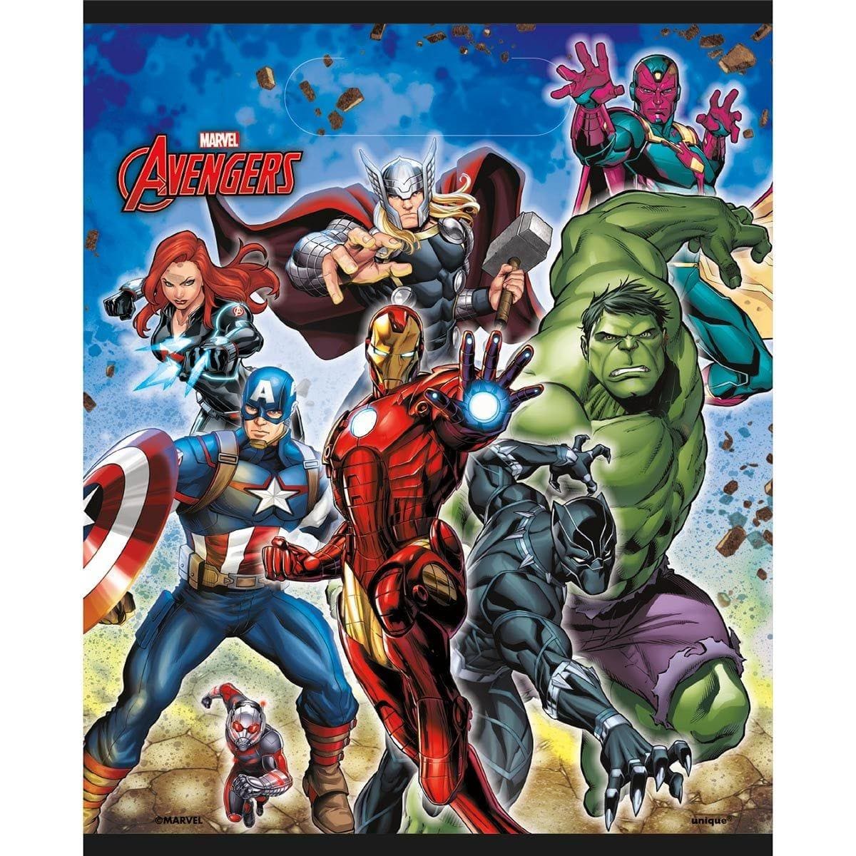 Buy Kids Birthday Avengers Assemble favor bags, 8 per package sold at Party Expert