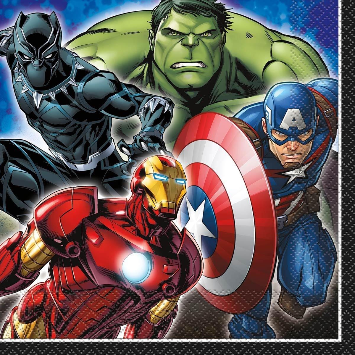 Buy Kids Birthday Avengers Assemble lunch napkins, 16 per package sold at Party Expert