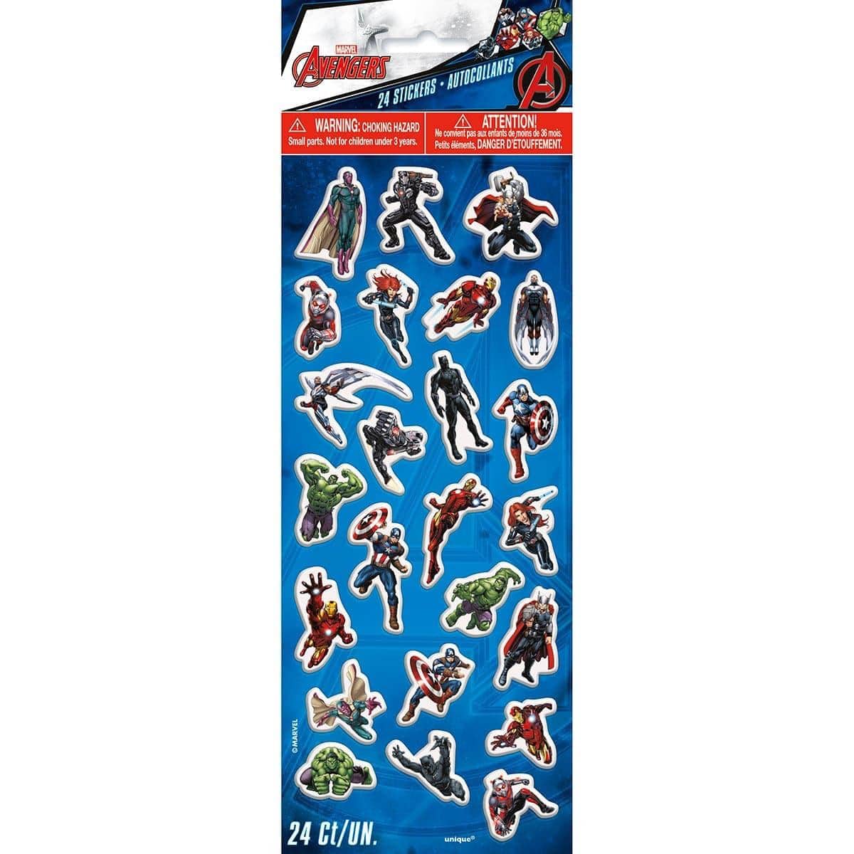 Buy Kids Birthday Avengers Assemble puffy stickers, 24 per package sold at Party Expert