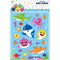 Buy Kids Birthday Baby Shark stickers, 80 per package sold at Party Expert