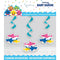 Buy Kids Birthday Baby Shark swirl decorations, 3 per package sold at Party Expert