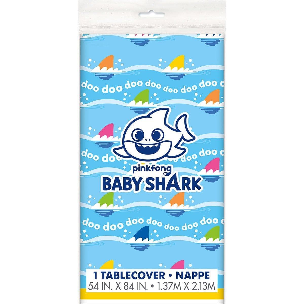 Buy Kids Birthday Baby Shark tablecover sold at Party Expert
