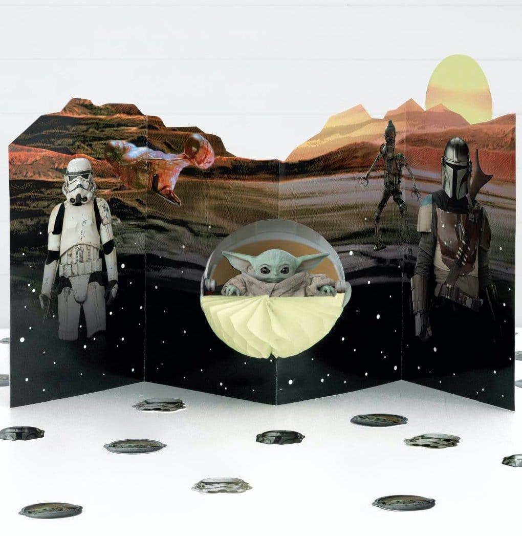 Buy Kids Birthday Baby Yoda table decorating kit sold at Party Expert