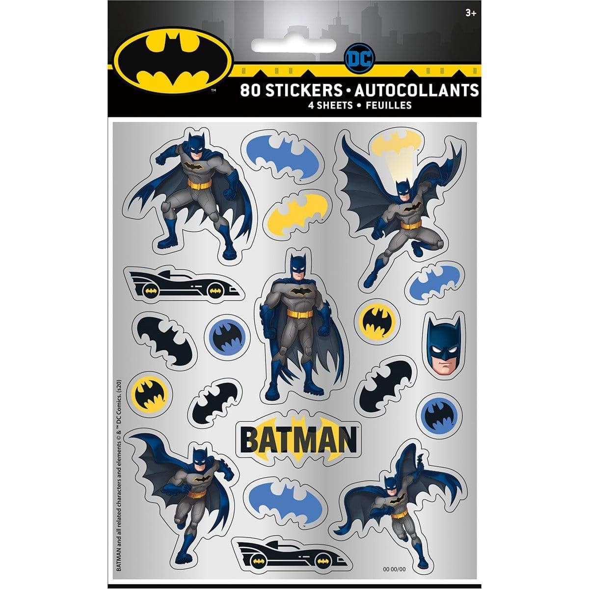 Buy Kids Birthday Batman stickers, 80 counts sold at Party Expert
