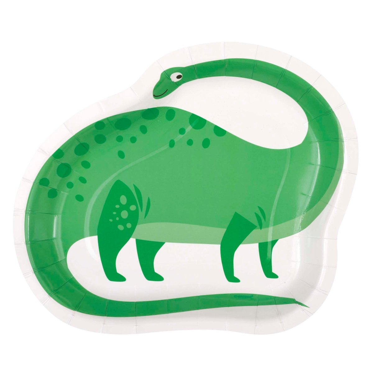 UNIQUE PARTY FAVORS Kids Birthday Blue and Green Dinosaurs Birthday Large Lunch Paper Plates, 9 Inches, 8 Count 011179236091