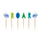 Buy Kids Birthday Blue & Green Dinosaur Candles, 6 Count sold at Party Expert