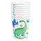 Buy Kids Birthday Blue & Green Dinosaur Cups, 9 oz., 8 Count sold at Party Expert