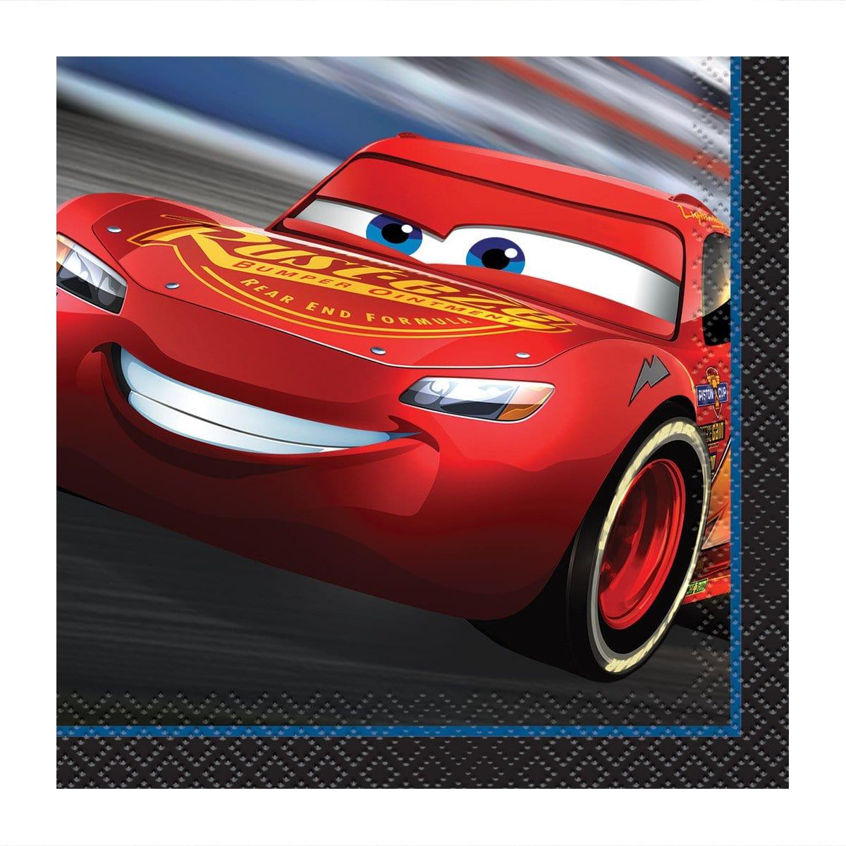 Buy Kids Birthday Cars 3 beverage napkins, 16 per package sold at Party Expert