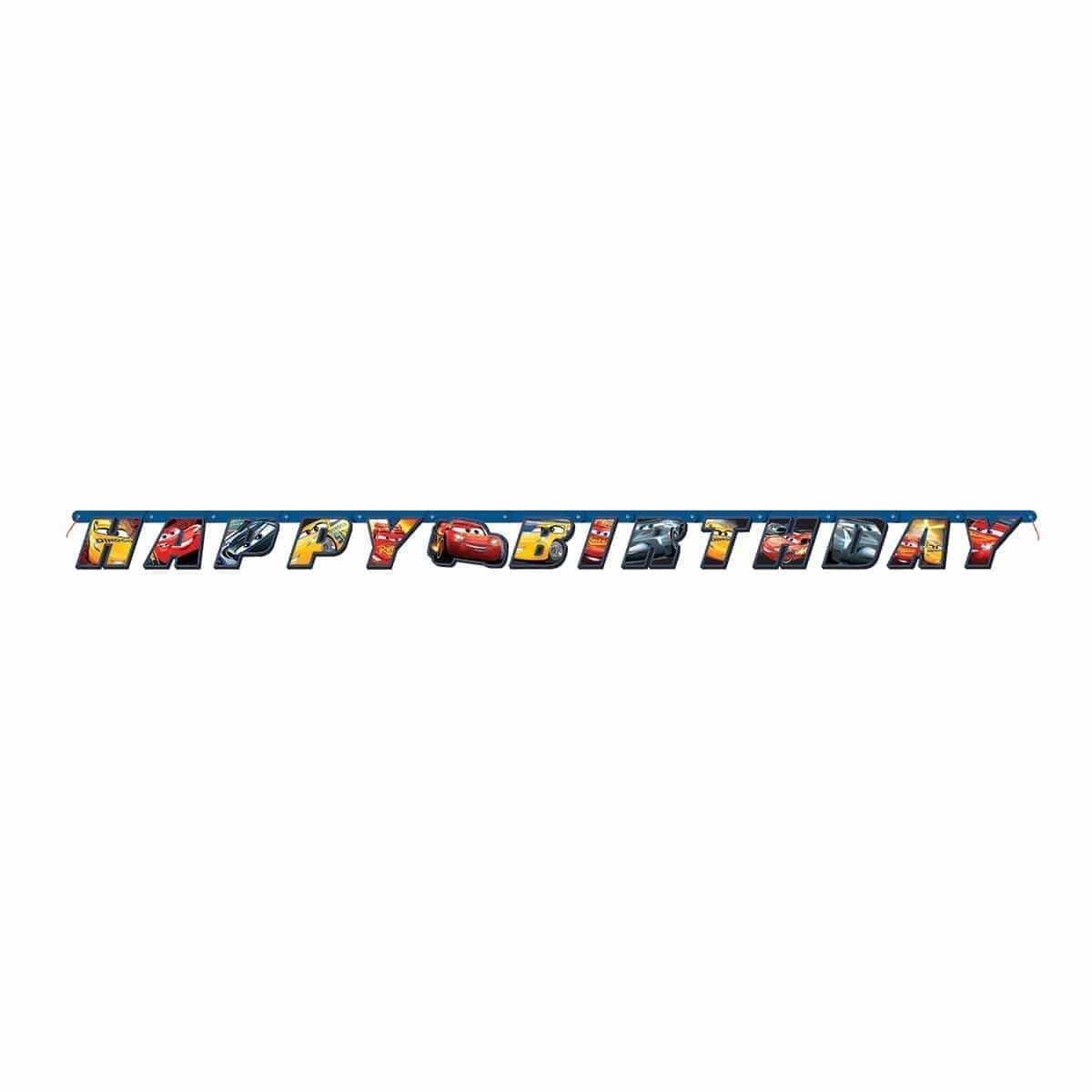 Buy Kids Birthday Cars 3 jointed banner sold at Party Expert