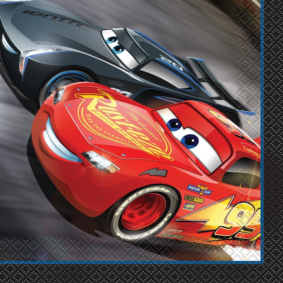 Buy Kids Birthday Cars 3 lunch napkins, 16 per package sold at Party Expert