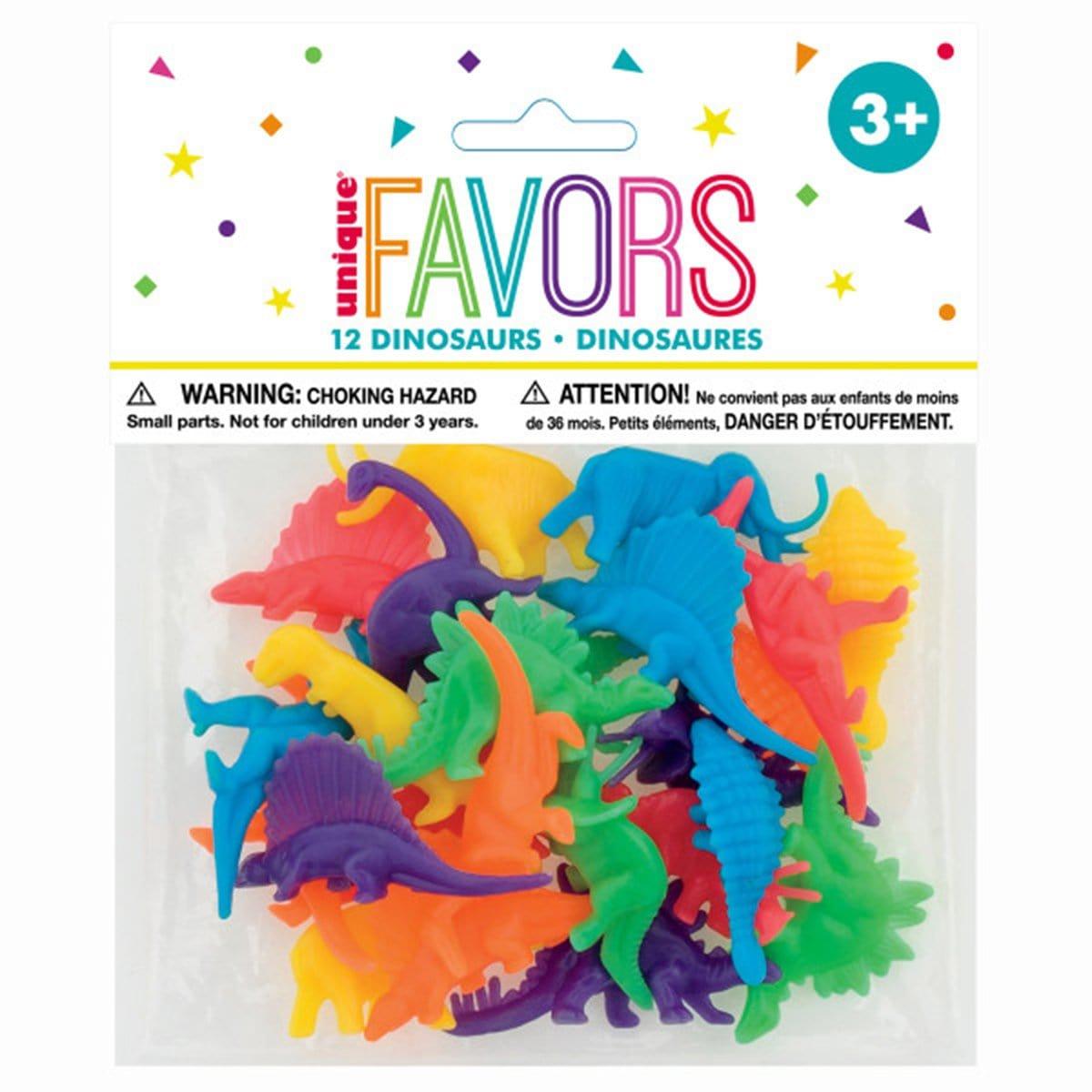 Buy Kids Birthday Dinosaur plastic toys, 12 per package sold at Party Expert