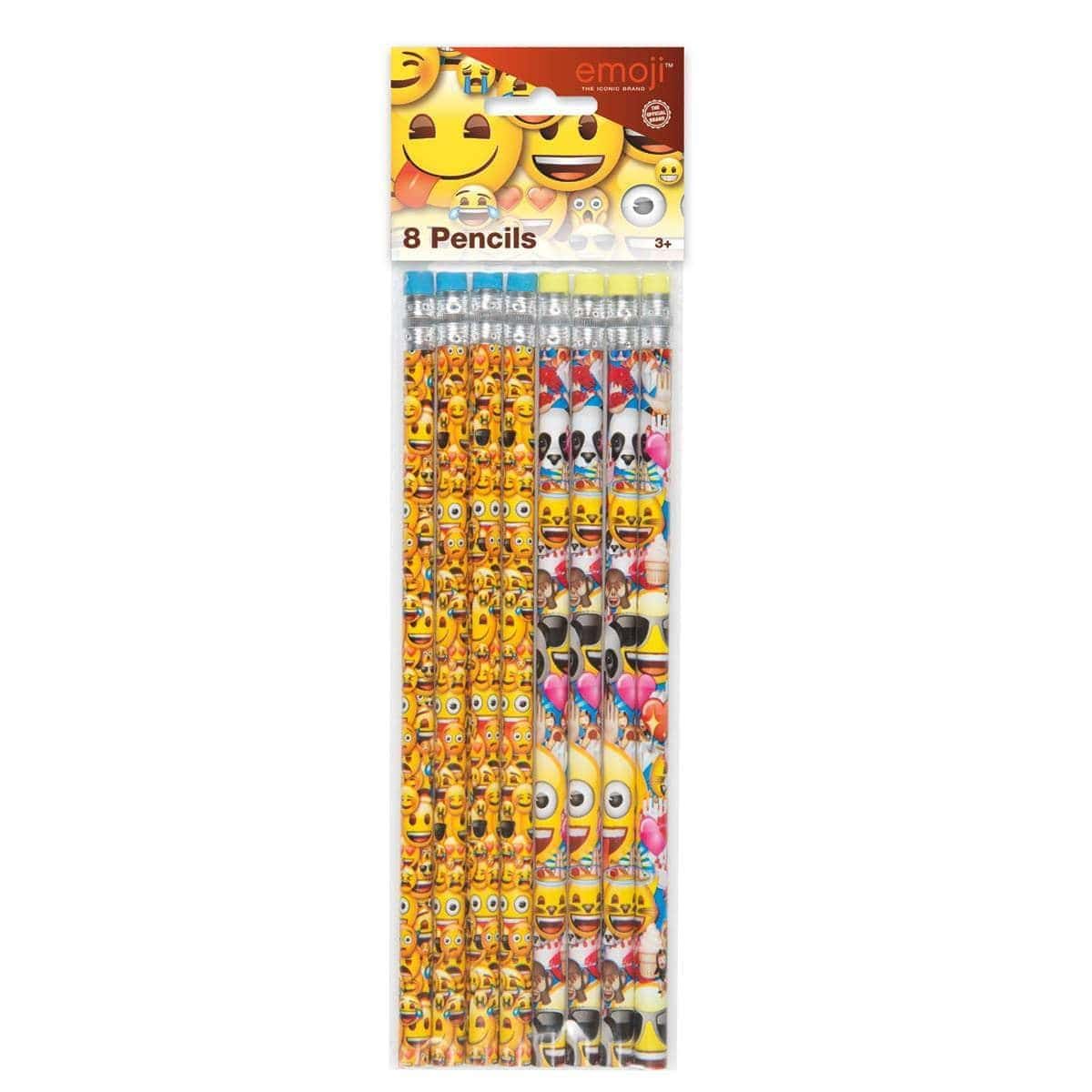 Buy Kids Birthday Emoji pencils, 8 per package sold at Party Expert