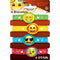 Buy Kids Birthday Emoji rubber bracelets, 4 per package sold at Party Expert