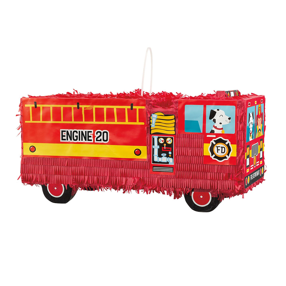 UNIQUE PARTY FAVORS Kids Birthday Fire Engine Piñata, 1 Count