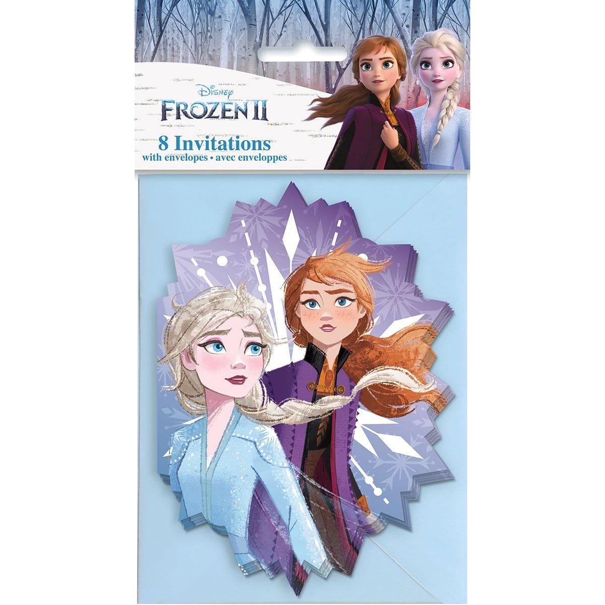 Buy Kids Birthday Frozen 2 invitations, 8 per package sold at Party Expert