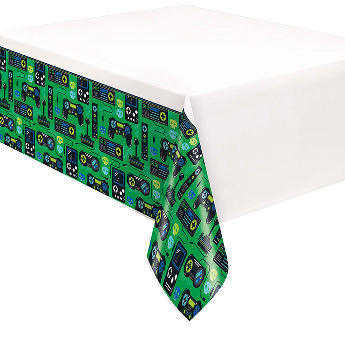 UNIQUE PARTY FAVORS Kids Birthday Gamer Birthday Rectangular Plastic Table Cover, 54 x 84 Inches, 1 Count