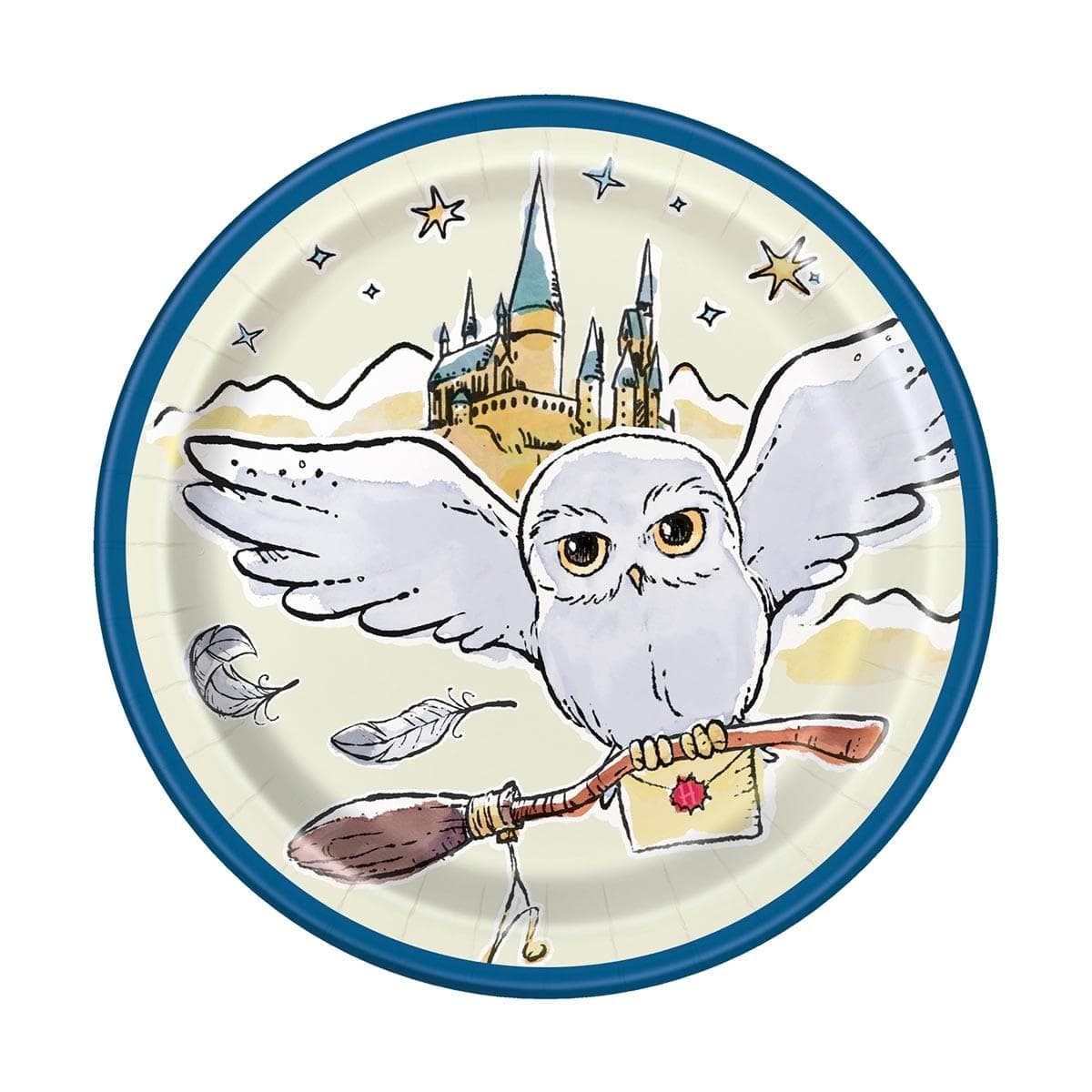 UNIQUE PARTY FAVORS Kids Birthday Harry Potter Dessert Paper Plates, 7 in, 8 Count