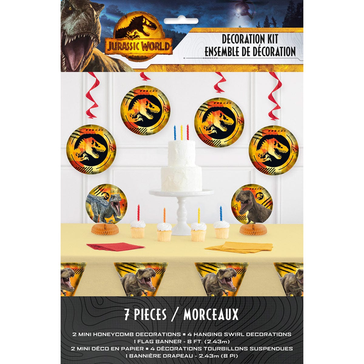 UNIQUE PARTY FAVORS Kids Birthday Jurassic World Birthday Party Decoration Kit with Dinosaurs