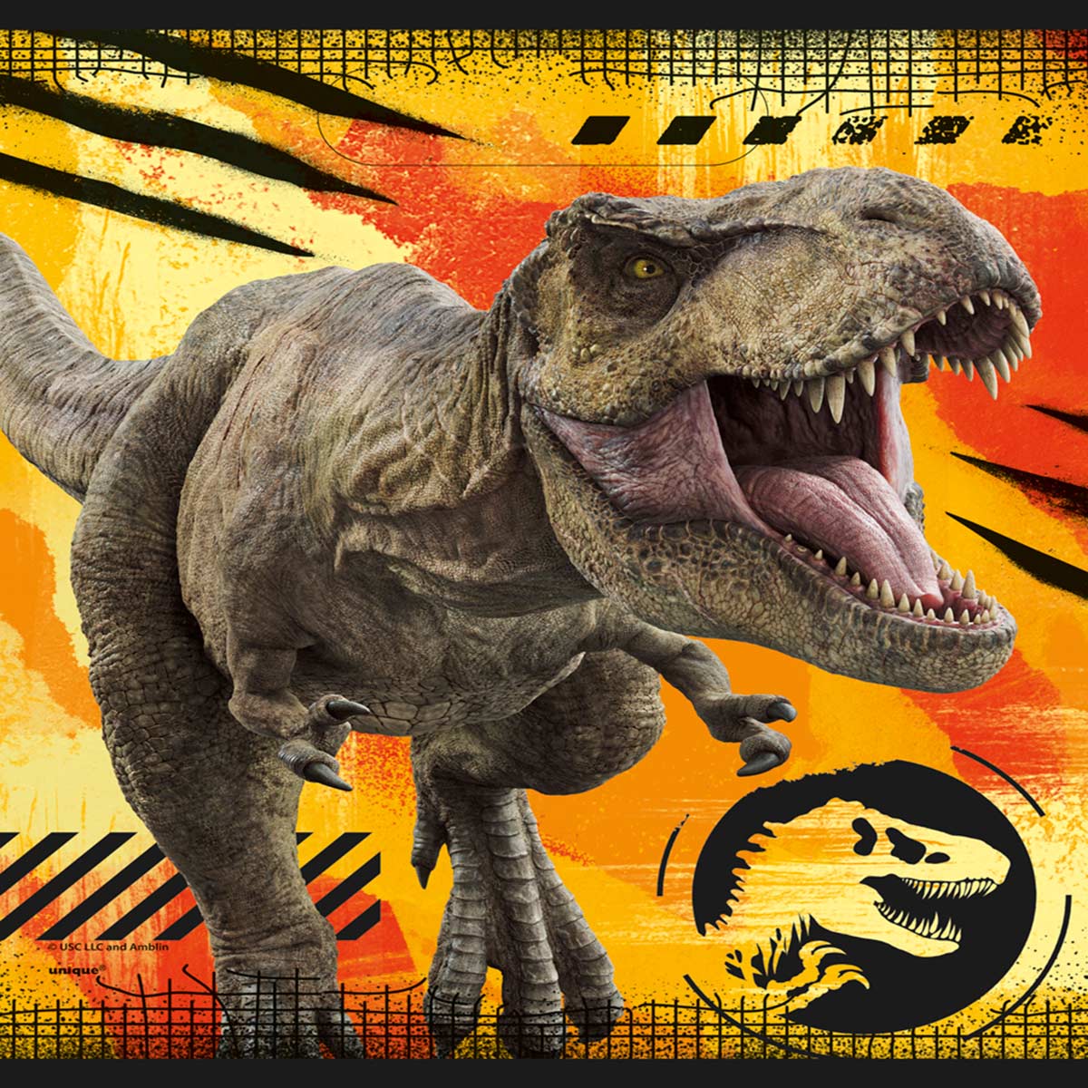UNIQUE PARTY FAVORS Kids Birthday Jurassic World Party Favour Plastic Bags with Dinosaur, 8 Count