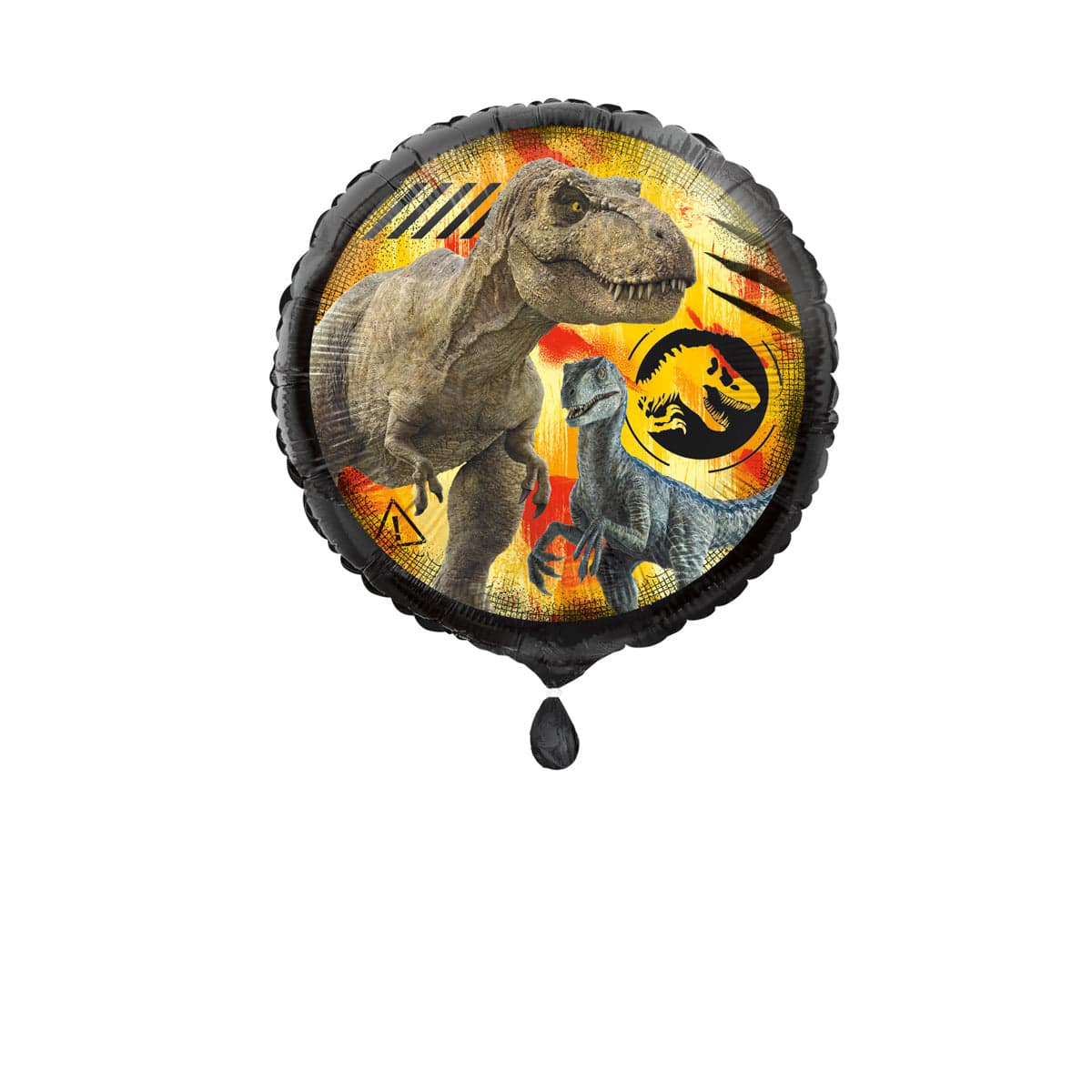 UNIQUE PARTY FAVORS Kids Birthday Jurassic World Round Foil Balloon with Dinosaurs, 18 in