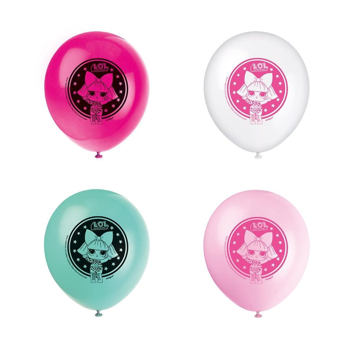 Buy Kids Birthday LOL Surprise latex balloons 12 inches, 8 per package sold at Party Expert