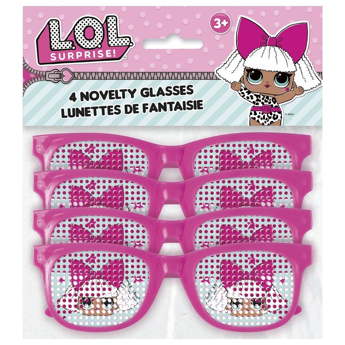 Buy Kids Birthday LOL Surprise plastic glasses, 4 per package sold at Party Expert