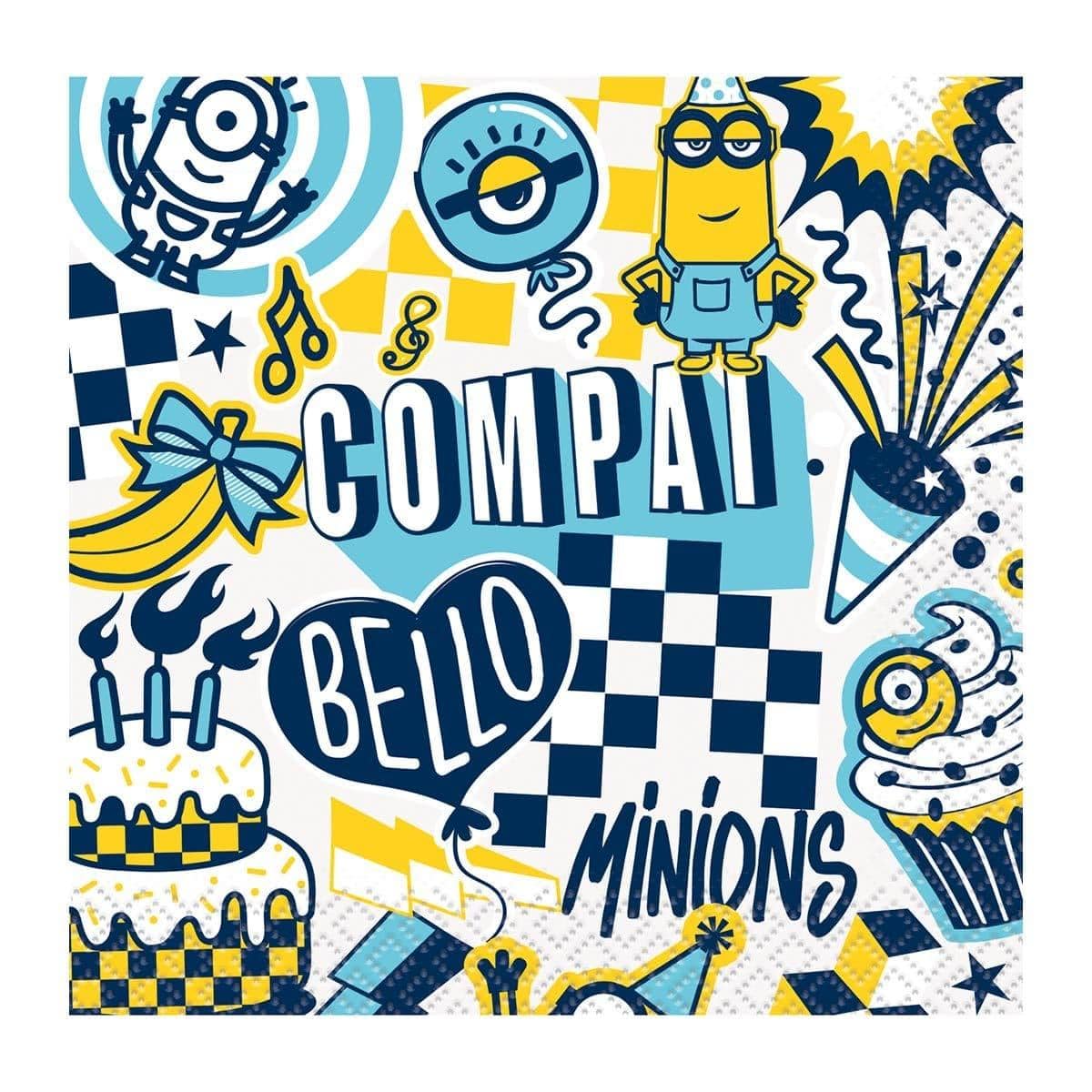 Buy Kids Birthday Minions Beverage Napkins, 16 Counts sold at Party Expert