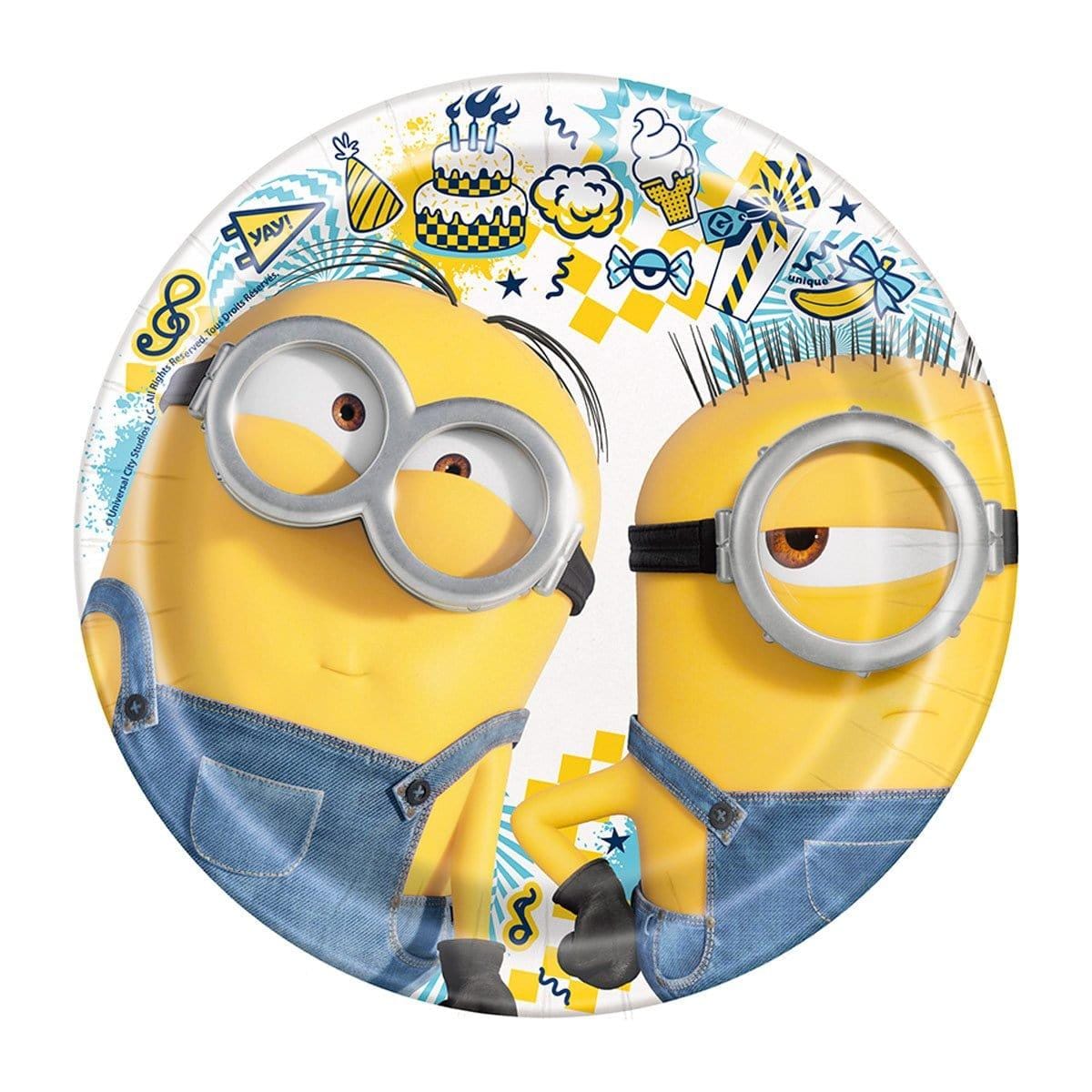 Buy Kids Birthday Minions Dessert Plates 7 Inches, 8 Counts sold at Party Expert