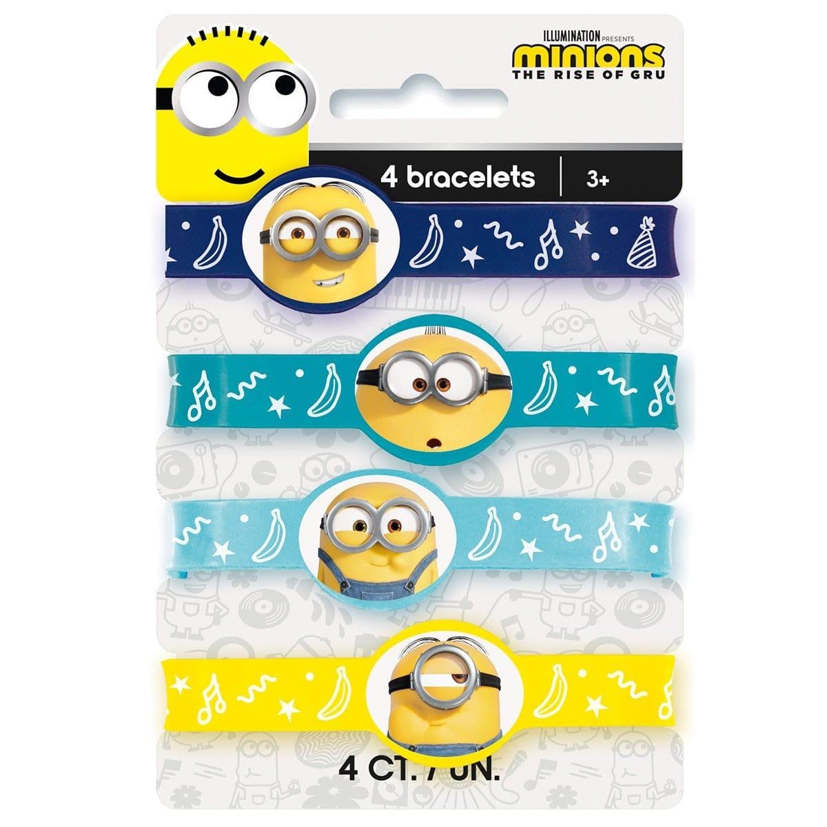 Buy Kids Birthday Minions Rubber Bracelets, 4 Counts sold at Party Expert