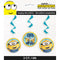 Buy Kids Birthday Minions Swirl Decorations, 3 Count sold at Party Expert