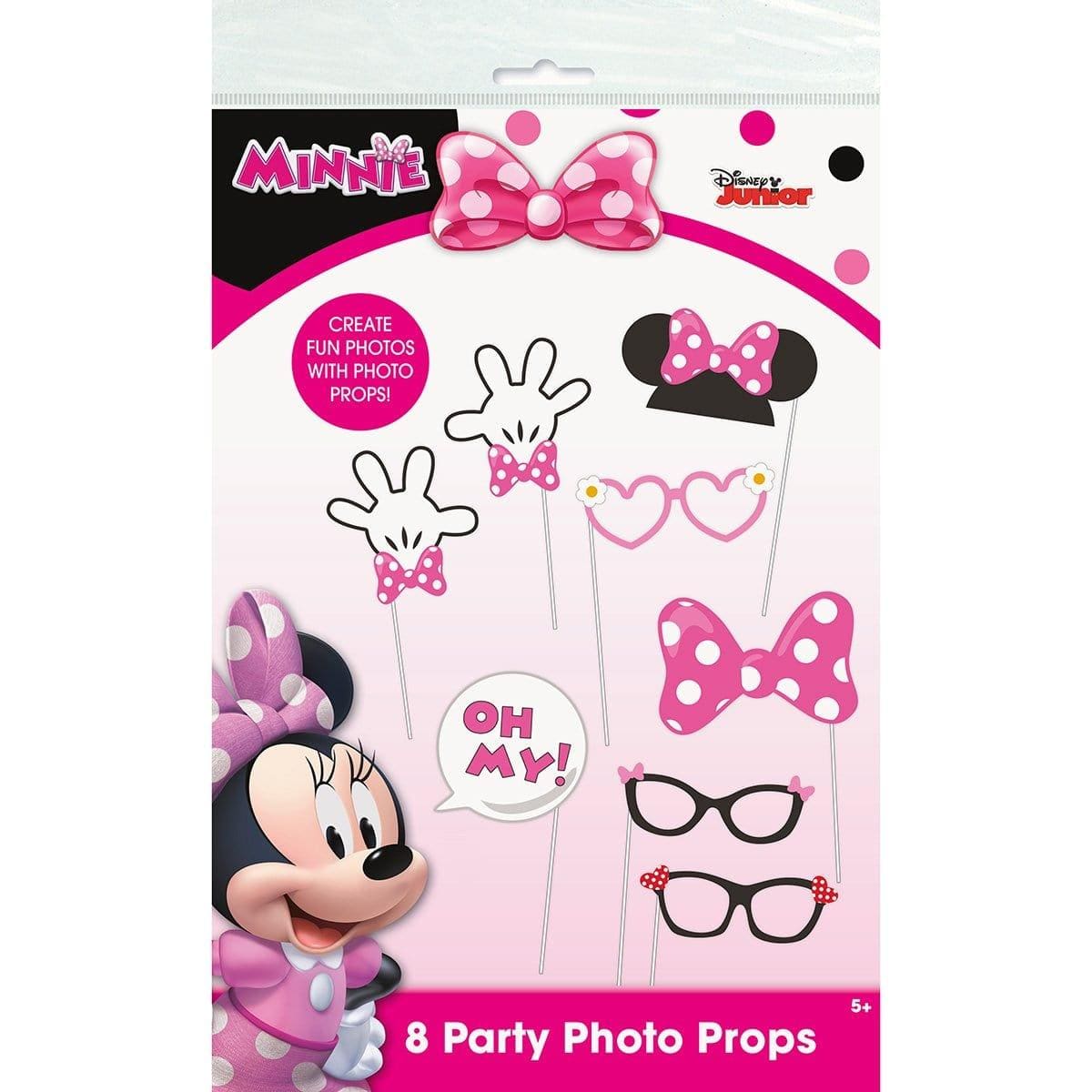 Buy Kids Birthday Minnie Mouse Forever photo booth props, 8 per package sold at Party Expert