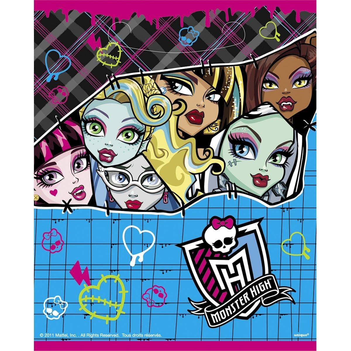 UNIQUE PARTY FAVORS Kids Birthday Monster High favor bags, 8 per package 011179411870