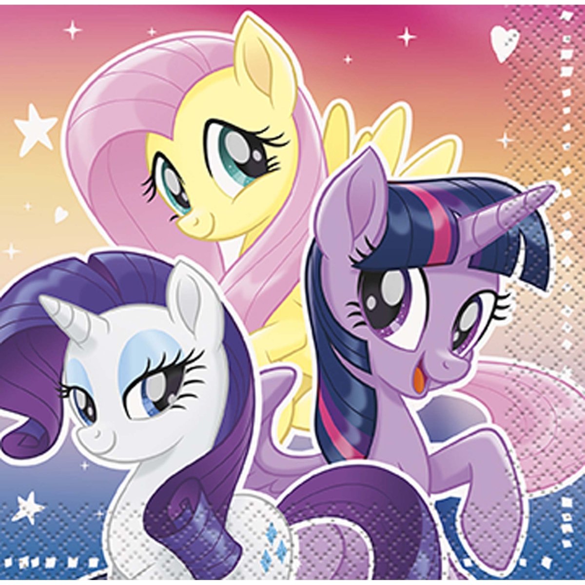 UNIQUE PARTY FAVORS Kids Birthday My Little Pony Birthday Small Beverage Napkins, 16 Count