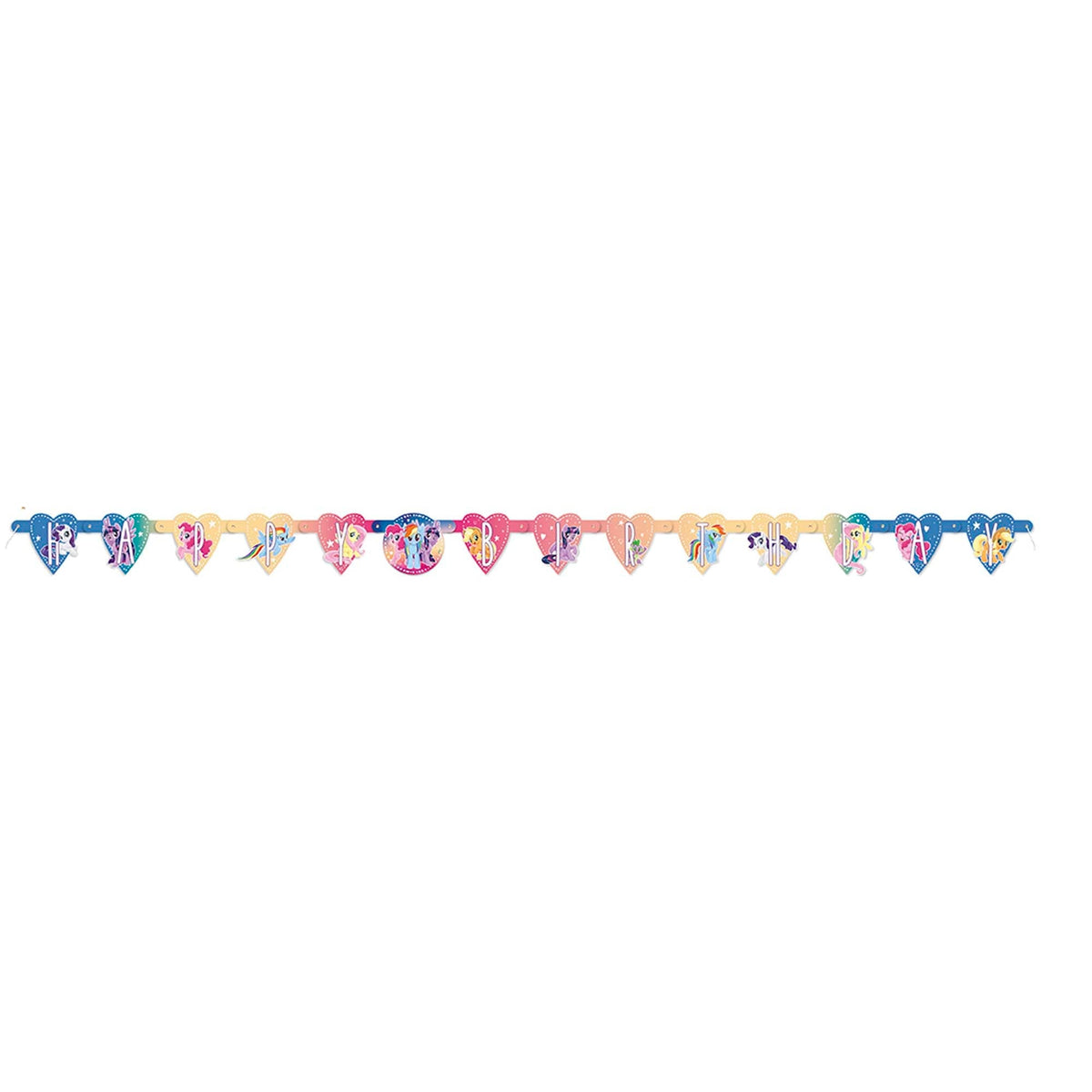 UNIQUE PARTY FAVORS Kids Birthday My Little Pony Happy Birthday Paper Jointed Banner, 1 Count