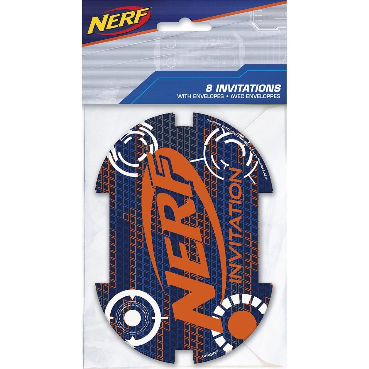Buy Kids Birthday Nerf invitations, 8 per package sold at Party Expert