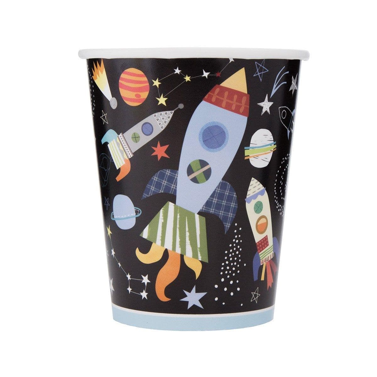 Buy Kids Birthday Outer Space paper cups 9 ounces, 8 per package sold at Party Expert
