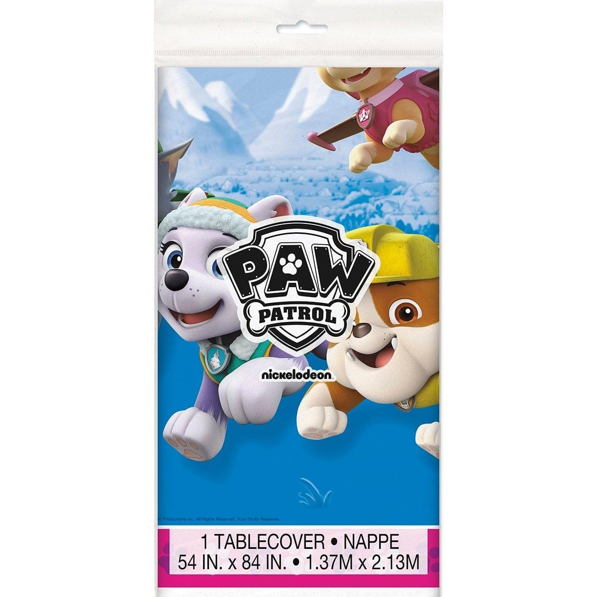 UNIQUE PARTY FAVORS Kids Birthday Paw Patrol Girl Plastic Tablecover