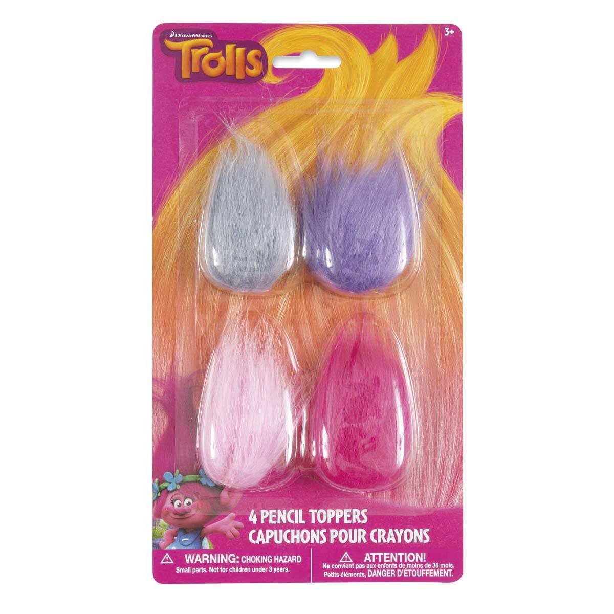 Buy Kids Birthday Trolls pencil decorations, 4 per package sold at Party Expert