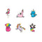 UNIQUE PARTY FAVORS Kids Birthday Unicorn Galaxy Birthday Animals Pencil Topper, 6 Count
