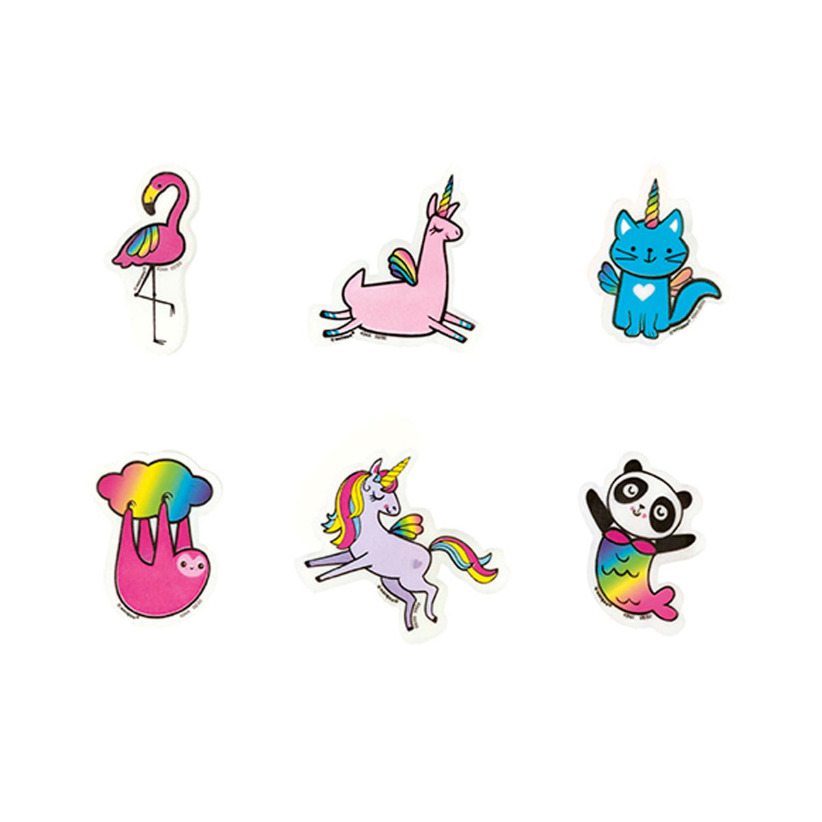UNIQUE PARTY FAVORS Kids Birthday Unicorn Galaxy Birthday Animals Pencil Topper, 6 Count