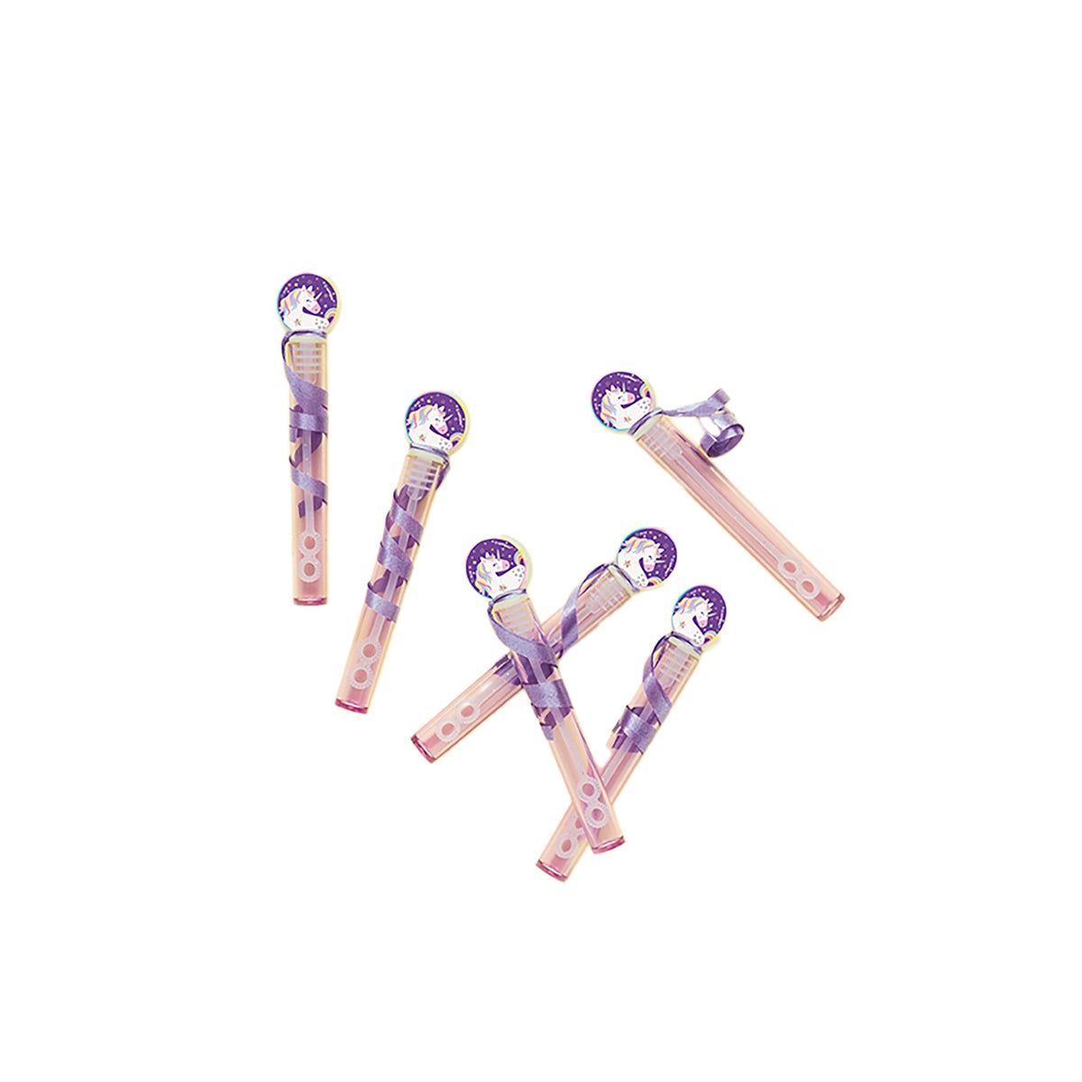 UNIQUE PARTY FAVORS Kids Birthday Unicorn Galaxy Birthday Bubble Wands, 8 Count 011179740376