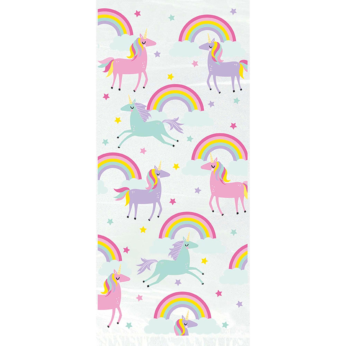 UNIQUE PARTY FAVORS Kids Birthday Unicorn Galaxy Birthday Cello Bags, 20 Count 011179633944