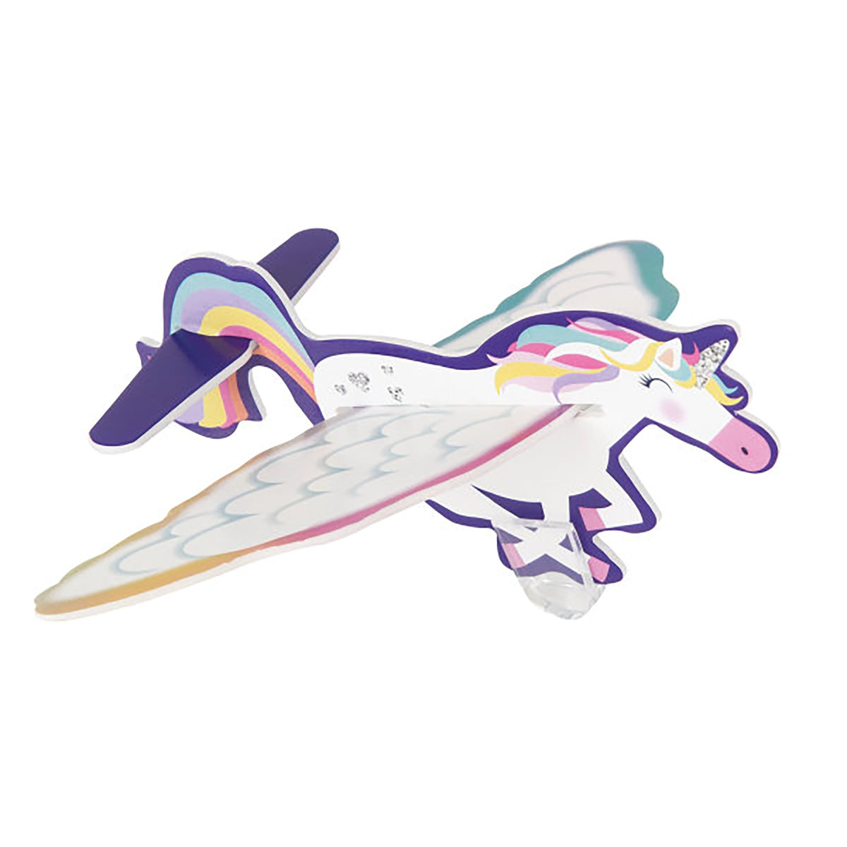 UNIQUE PARTY FAVORS Kids Birthday Unicorn Galaxy Birthday Glider Kits, 8 Count