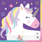UNIQUE PARTY FAVORS Kids Birthday Unicorn Galaxy Birthday Large Lunch Napkins, 16 Count 011179724901