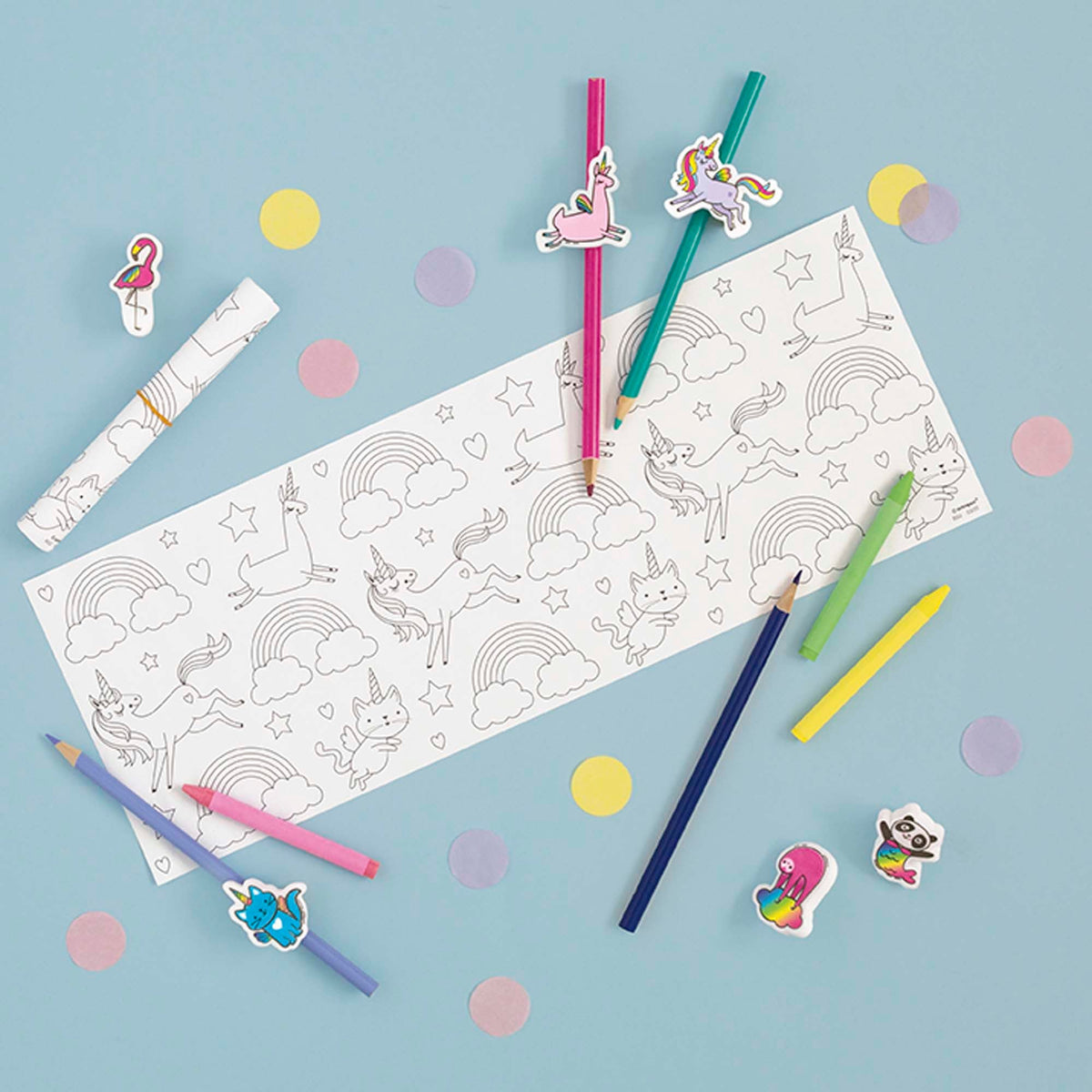 UNIQUE PARTY FAVORS Kids Birthday Unicorn Galaxy Coloring Set, 1 Count