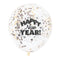 Buy New Year Happy New Year Latex Balloons With Confetti, 12 Inches, 6 Count sold at Party Expert